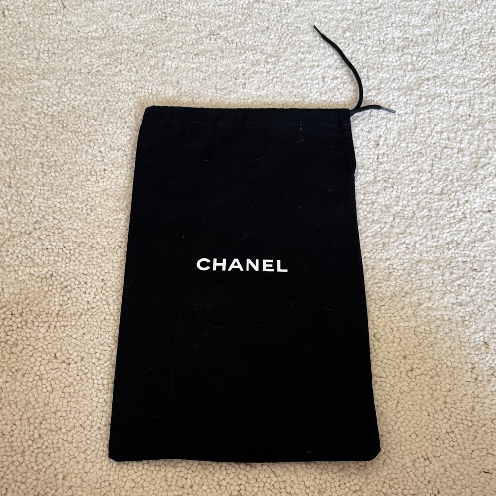 CHANEL Authentic Black Drawstring Dust Bag